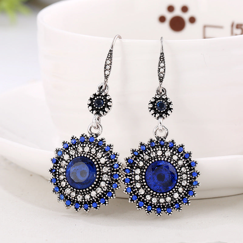 Wholesale Vintage Bohemian Sunflower Alloy Earrings